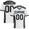 Custom White Black-Gray Mesh Authentic Football Jersey