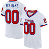 Custom White Red-Royal Mesh Authentic Throwback Football Jersey