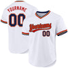 Custom White Navy Old Gold-Red Authentic Throwback Baseball Jersey