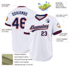 Custom White Navy-Red Authentic Throwback Baseball Jersey