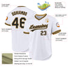 Custom White Black-Old Gold Authentic Throwback Baseball Jersey