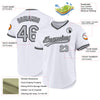 Custom White Gray-Black Authentic Throwback Baseball Jersey