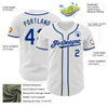 Custom White Royal-Silver Authentic Baseball Jersey