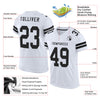 Custom White Black Mesh Authentic Football Jersey