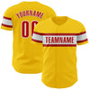 Custom Yellow Red-White Authentic Baseball Jersey