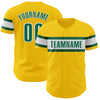 Custom Yellow Kelly Green-White Authentic Baseball Jersey