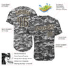 Custom Camo Steel Gray-Cream Authentic Salute To Service Baseball Jersey