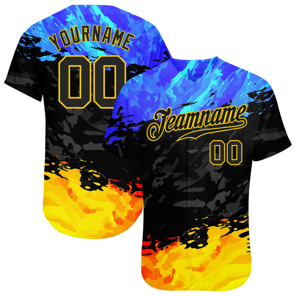 Custom Baseball Jersey 3D Pattern Design Sport Authentic Men's Size:XL