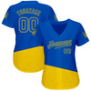 Custom 3D Pattern Design Ukrainian Flag And Coat Of Arms Of Ukraine Authentic Baseball Jersey