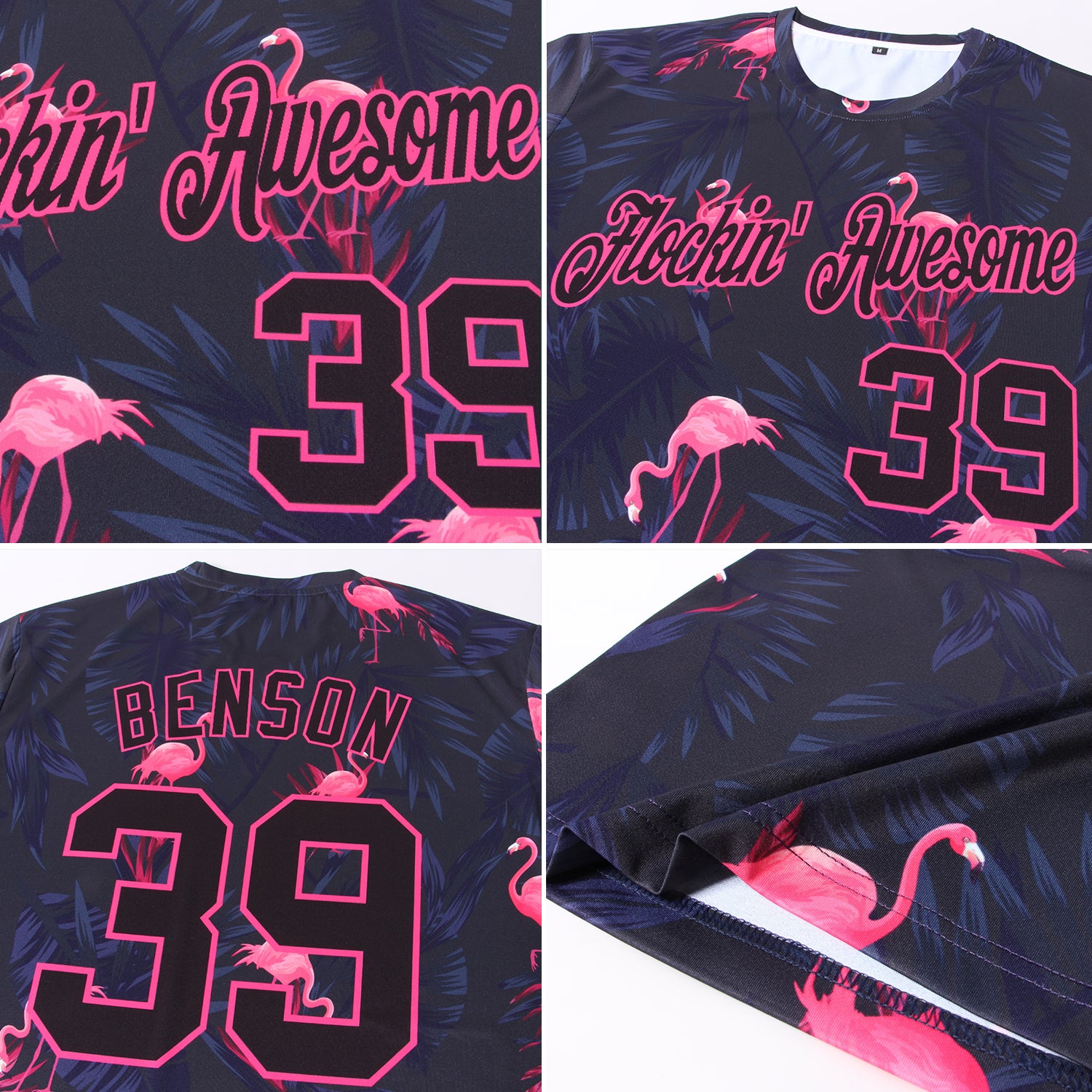 3D Pattern Design Flamingo CUSTOM Baseball Jersey -   Worldwide Shipping