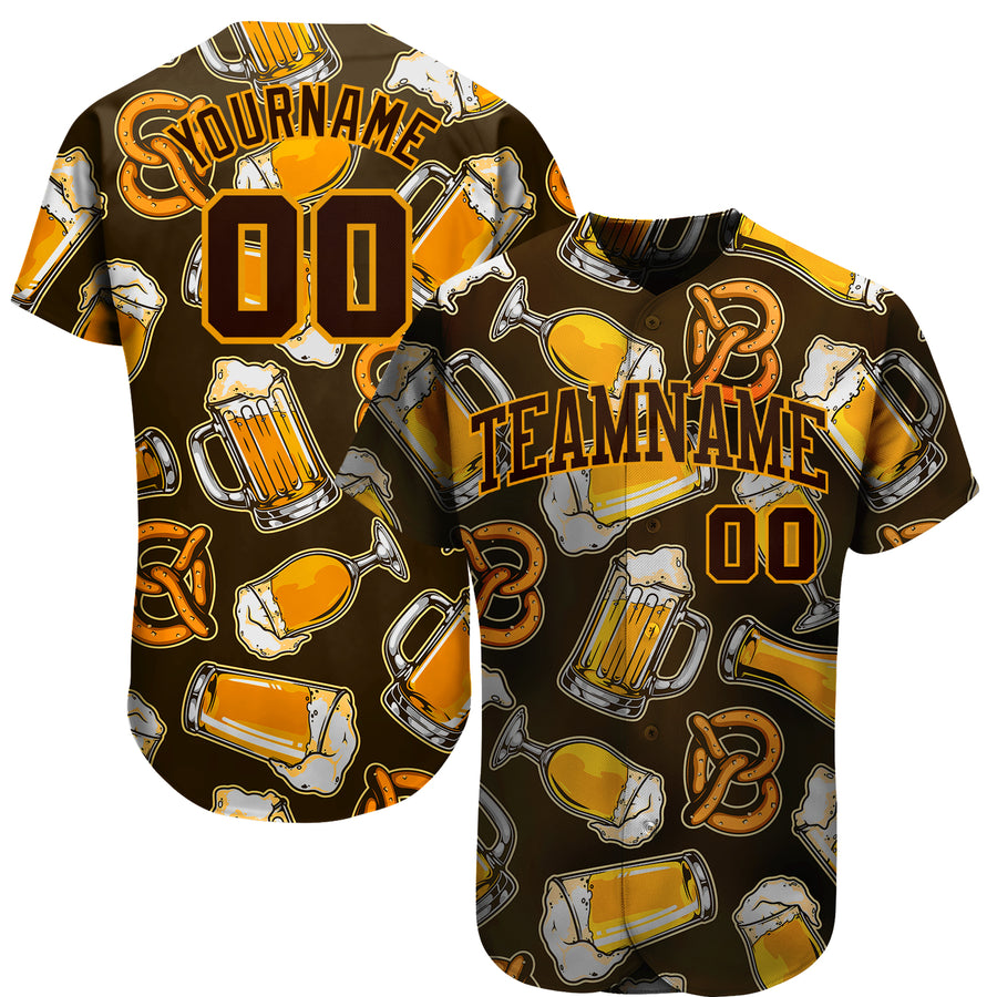 Custom Baseball Jerseys  Personalized Baseball Uniforms Design Tagged  Brown Pinstripe - FansIdea