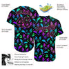 Custom 3D Pattern Bright Multicolored Halloween Bats Authentic Baseball Jersey