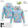 Custom Stitched Pink Light Blue-White 3D Pattern Design Gradient Abstract Sports Pullover Sweatshirt Hoodie