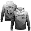 Custom Stitched Gray Black-White 3D Pattern Design Abstract Geometric Sports Pullover Sweatshirt Hoodie