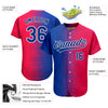 Custom Red Royal-White 3D Pattern Design Authentic Baseball Jersey