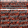 Custom Orange Black-White 3D Pattern Design Authentic Baseball Jersey