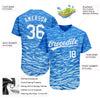 Custom Royal White 3D Pattern Design Authentic Baseball Jersey