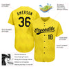 Custom Gold Black 3D Pattern Design Authentic Baseball Jersey