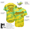 Custom Gold Gold Black-Light Blue 3D Pattern Design Authentic Baseball Jersey