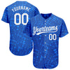 Custom Royal White 3D Pattern Design Authentic Baseball Jersey