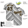 Custom White Black-Old Gold 3D Pattern Design Authentic Baseball Jersey