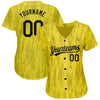 Custom Gold Black 3D Pattern Design Authentic Baseball Jersey