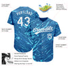 Custom Royal White-Light Blue 3D Pattern Design Authentic Baseball Jersey