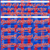 Custom Royal Royal-Red 3D Pattern Design Authentic Baseball Jersey