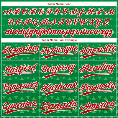 Cheap Custom Kelly Green Red-White 3D Pattern Design Authentic Baseball  Jersey Free Shipping – CustomJerseysPro