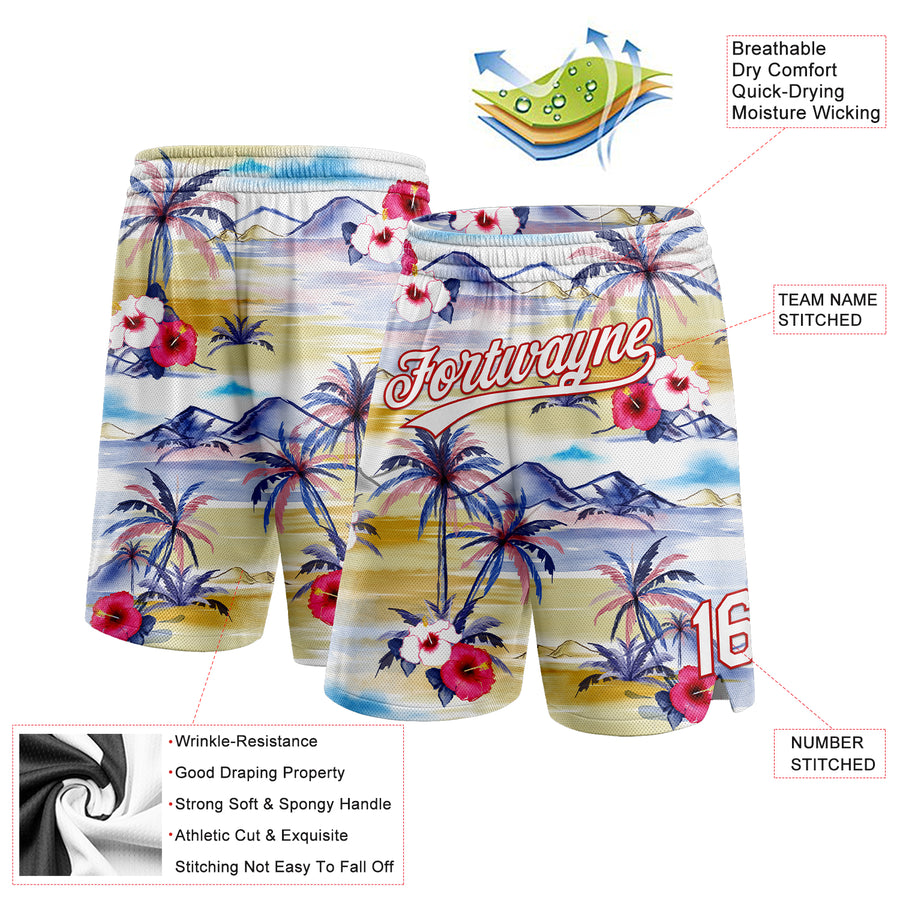 Los Angeles Lakers NBA Floral Hawaiian Shorts For Summer Beach -  Freedomdesign