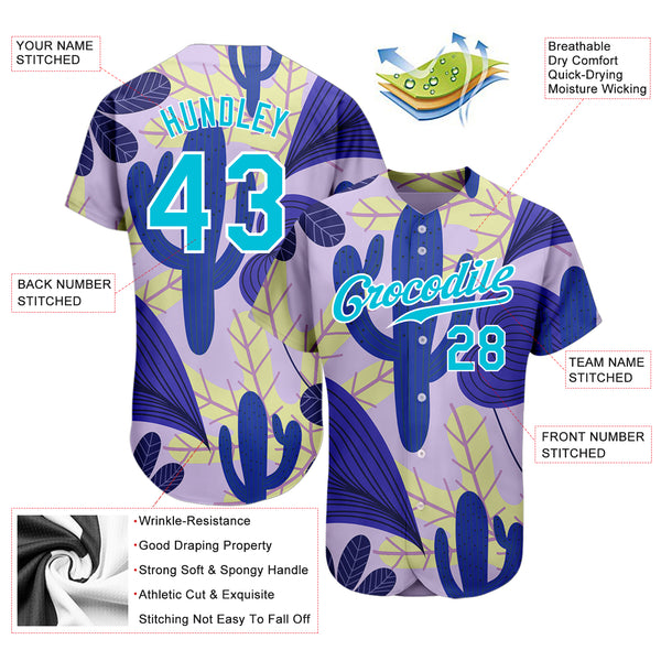 Custom 3D Pattern Baseball Jersey White Lakes Blue-Orange Design Leaves  Authentic - FansIdea