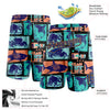 Custom Black Royal-Bay Orange 3D Pattern Summer Ocean Life Authentic Basketball Shorts