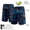 Custom Navy Lakes Blue 3D Pattern Hawaii Palm Trees And Island Authentic Basketball Shorts