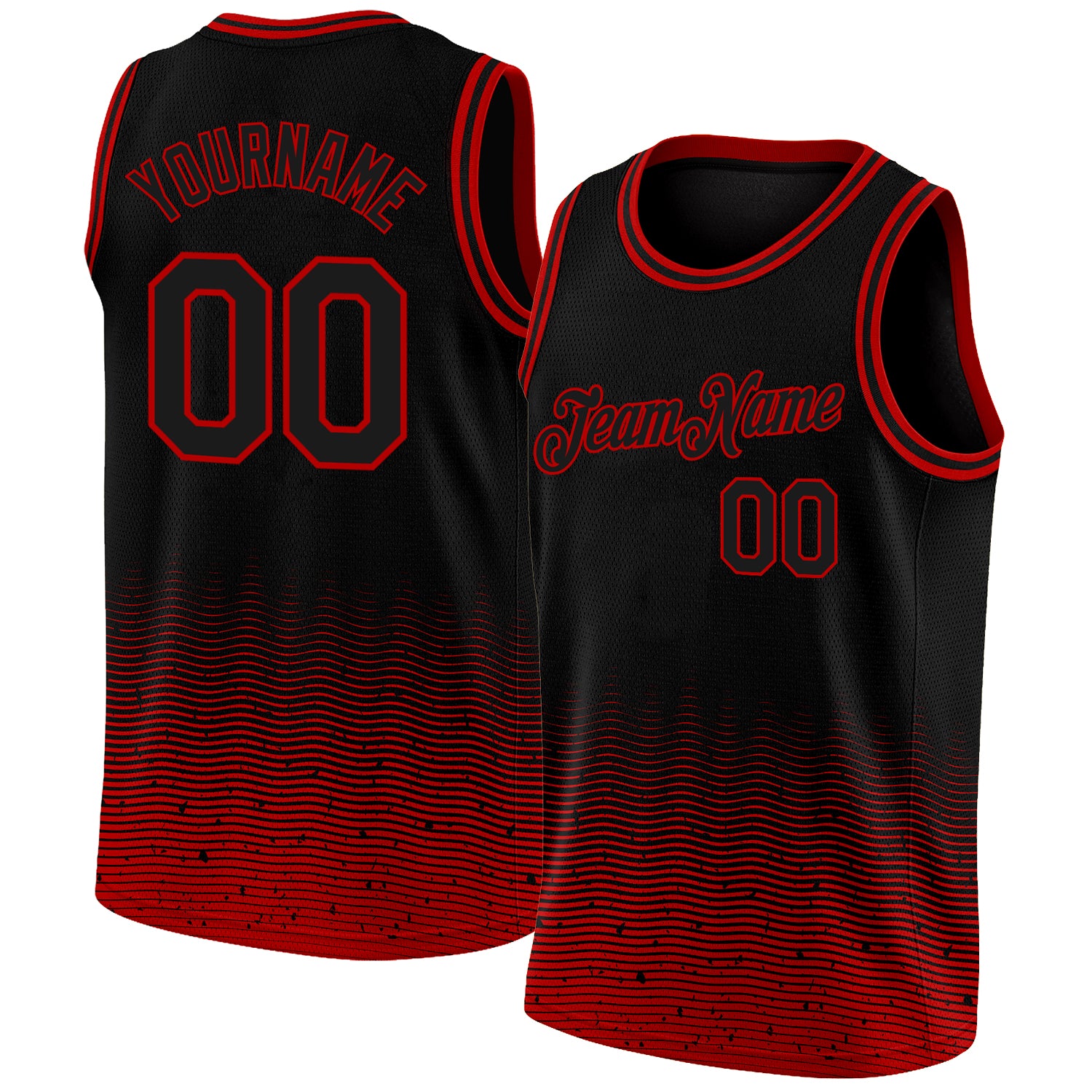 Cheap Custom White Red-Black Authentic Split Fashion Basketball