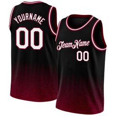 Cheap Custom Black White-Maroon Fade Fashion Authentic City Edition Basketball  Jersey Free Shipping – CustomJerseysPro