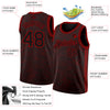 Custom Black Red Authentic City Edition Basketball Jersey