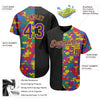 Custom Rainbow For Pride Month Love Is Love LGBT 3D Authentic Baseball Jersey