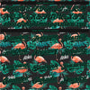 Custom Black Kelly Green 3D Pattern Design Hawaii Flamingos And Leaves Authentic Baseball Jersey