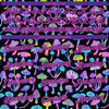 Custom Black Purple-Pink 3D Pattern Design Magic Mushrooms Psychedelic Hallucination Performance T-Shirt