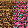 Custom Pink Brown-Old Gold 3D Pattern Design Leopard Performance T-Shirt