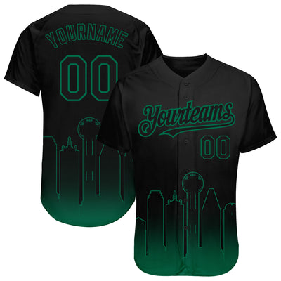 Custom 3D Pattern Baseball Jersey Kelly Green Gold-Black Design Authentic  St. Patrick's Day - FansIdea