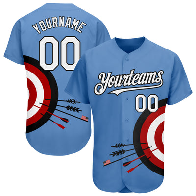 Custom Light Blue Baseball Jersey White-Royal Authentic - FansIdea