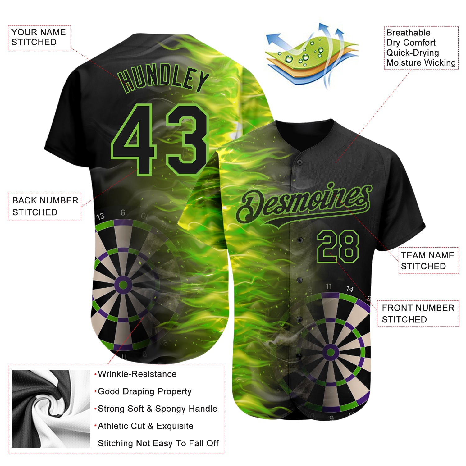 Custom Neon Green Brown-Gold 3D Pattern Design Authentic St. Patrick's Day Baseball Jersey Women's Size:XL