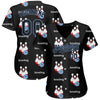 Custom Black Light Blue 3D Pattern Design Bowling Authentic Baseball Jersey