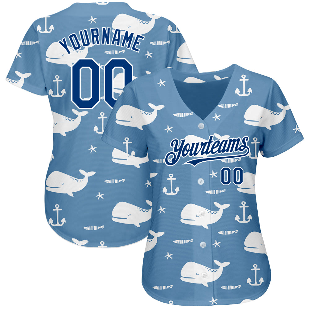 Custom Light Blue White-Navy Authentic Two Tone Baseball Jersey