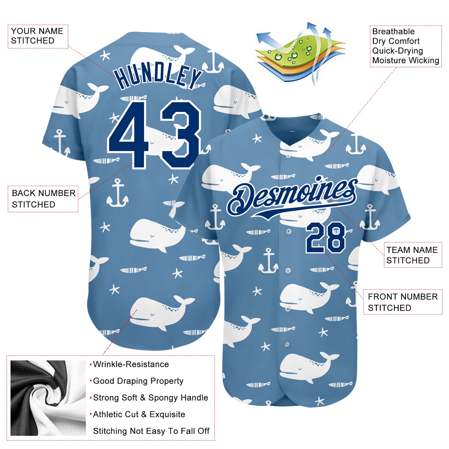 US Navy Baseball Jersey