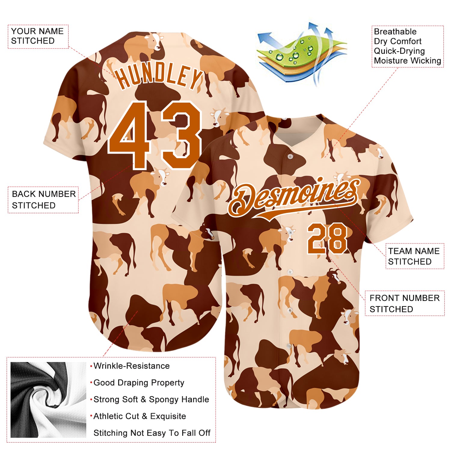 Custom Brown Baseball Jerseys, Baseball Uniforms For Your Team