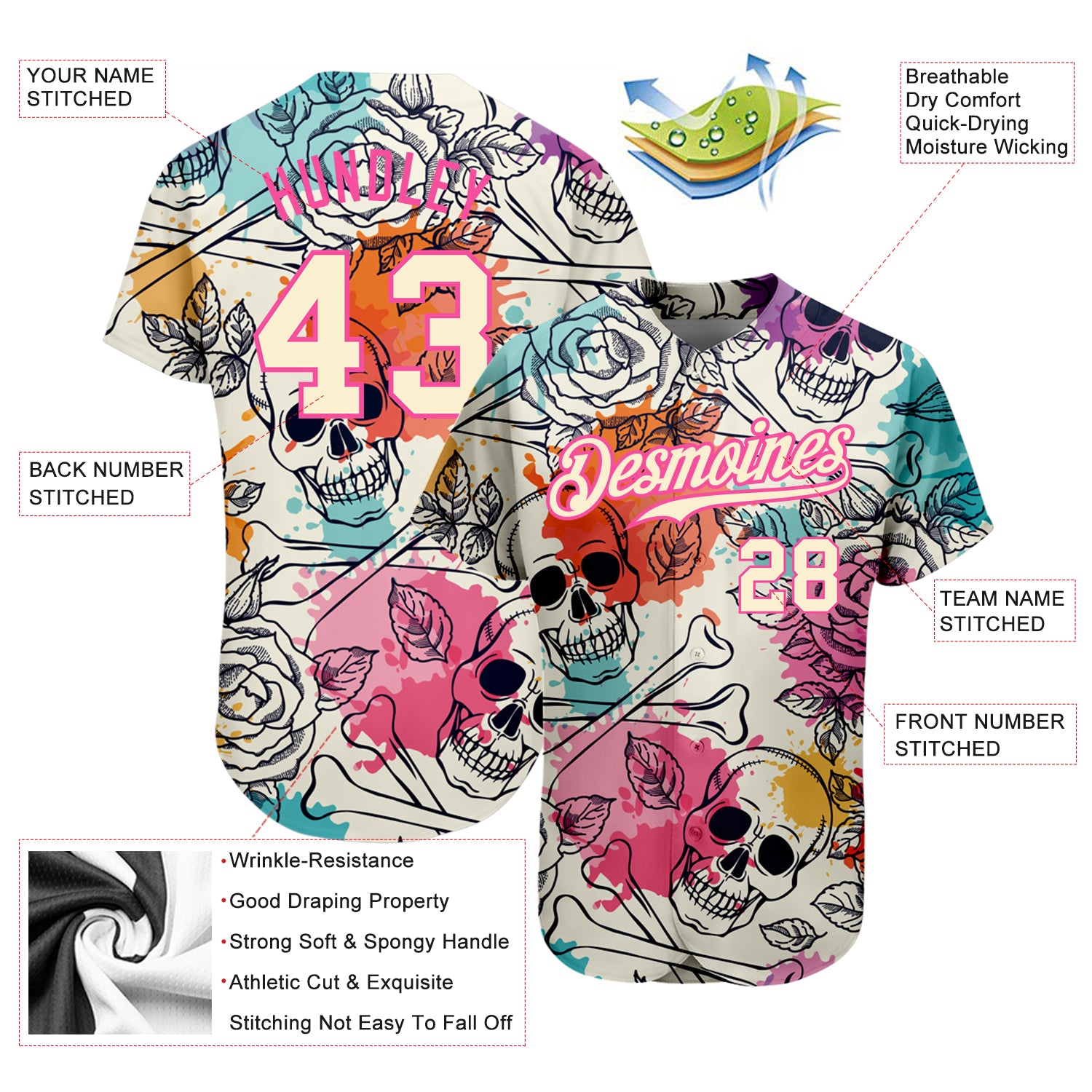 Custom High Quality Stitched Sublimation Baseball Jersey Women