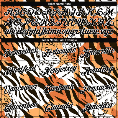 Custom Stitched Orange Black-White 3D Pattern Design Tiger Sports Pullover Sweatshirt Hoodie