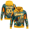 Custom Stitched Gold-White 3D Pattern Design Zebra Sports Pullover Sweatshirt Hoodie